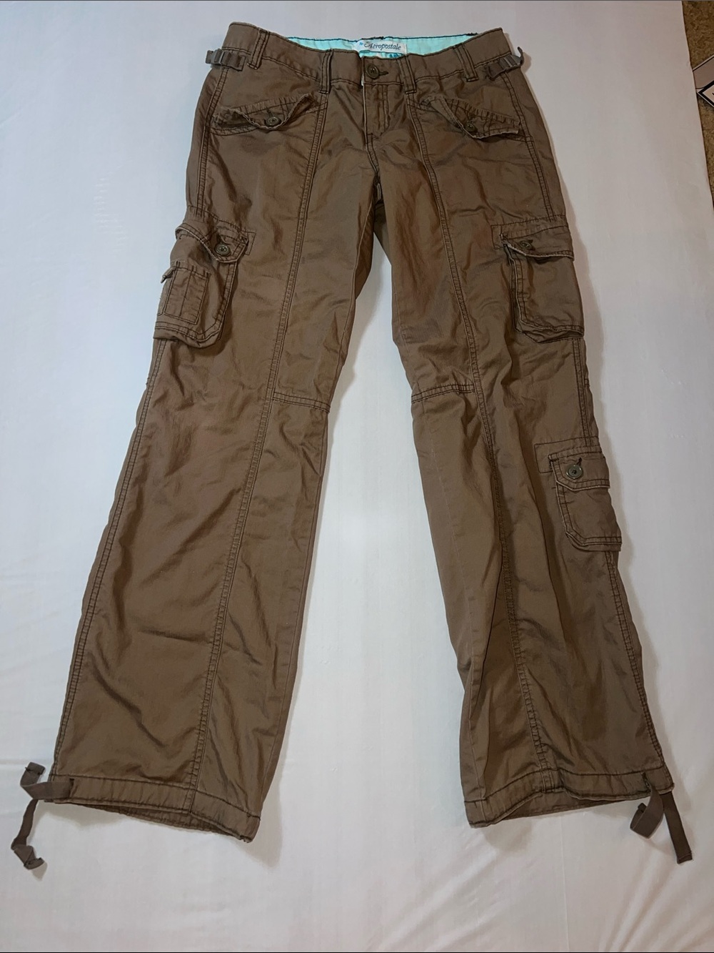 Aeropostale Brown Cargo Trousers with Utility Pockets
